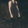 Vestito lungo con scollo all’americana Summer Soiree - Nero