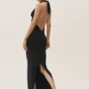 Vestito lungo con scollo all’americana Summer Soiree - Nero