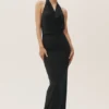Vestito lungo con scollo all’americana Summer Soiree - Nero