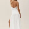 Vestito lungo Riviera in misto lino - Bianco