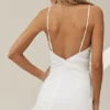 Vestito lungo Riviera in misto lino - Bianco