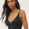 Vestito lungo Riviera in misto lino - Nero