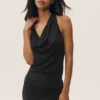 Vestito mini con scollo all’americana Summer Soiree - Nero