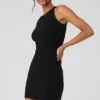 Vestito senza cuciture a costine “Warm Nights” - Nero