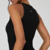 Vestito senza cuciture a costine “Warm Nights” - Nero